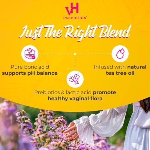 Óvulos Vaginales VH Essentials x 24 – Tea Tree + Ácido Bórico + Prebióticos (equilibrio pH, candidiasis recurrente) - Imagen 4