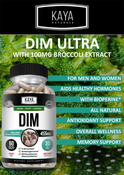 DIM Ultra 400 mg + Bioperine – 60 cápsulas (acné hormonal, SOP, menopausia, equilibrio estrogénico) - Imagen 3