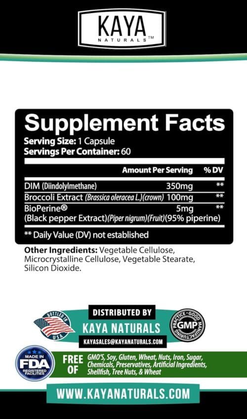 DIM Ultra 400 mg + Bioperine – 60 cápsulas (acné hormonal, SOP, menopausia, equilibrio estrogénico) - Imagen 6
