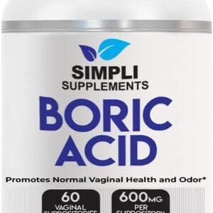 Ácido Bórico Vaginal USP – 60 supositorios (pH, infecciones recurrentes, control de flujo y olor)