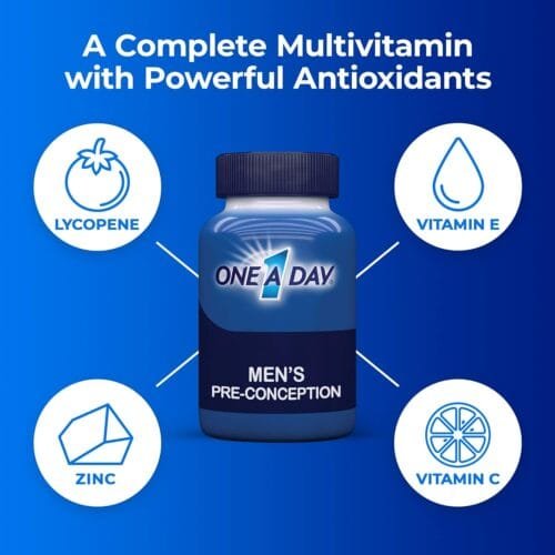 One A Day – Multivitamínico preconcepcional para hombres x 30 tabletas (esperma saludable, fertilidad masculina) - Imagen 2