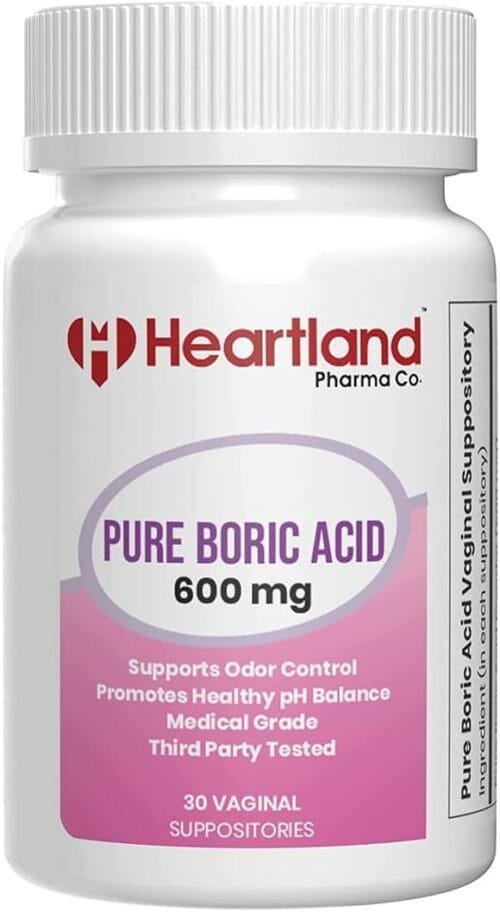Ácido Bórico Vaginal USP – 30 supositorios (control de pH, flujo y olores vaginales)