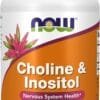 Colina + Inositol 250 mg NOW Foods x 100 cápsulas | Fertilidad, SOP, Embarazo