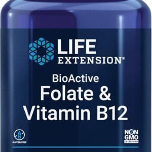 Metilfolato Activo + B12 Metilada | Fertilidad, Embarazo, MTHFR | Life Extension x 90 cápsulas