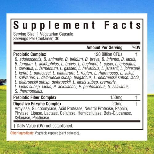 Probióticos 32 cepas 120 mil millones CFU + Prebióticos y Enzimas Digestivas | Innate Vitality (Unisex) - Imagen 2